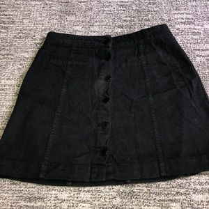 Black button up skirt
